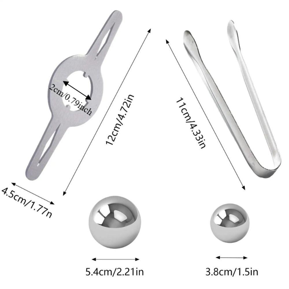 Stainless Steel Espresso Chilling Ball Set Reusable Espresso Cooling Balls Retain Original Flavor