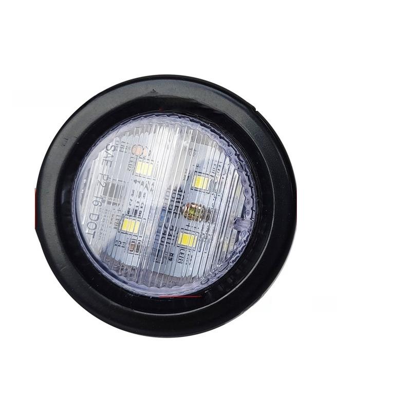 2 Inch Car Round Truck Trailer Tail Lights Turn Signal Brake Stop Rear Running Reverse Lamp Red Yellow White Car Light ABS