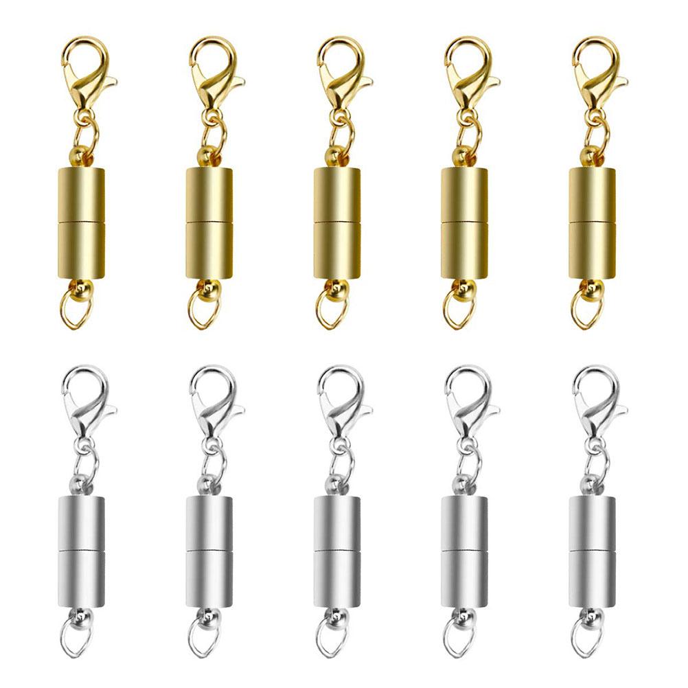 10 Pcs lot DIY Jewelry Findings Metal Strong Magnetic Clasps With Lobster Clasp For Necklaces Bracelets