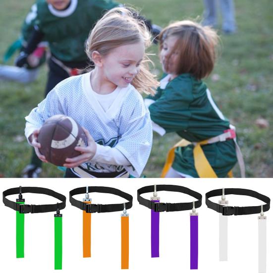 Football Waist Flag Bright Color Tear-resistant Adjustable Competition Training PVC American Soccer Waist