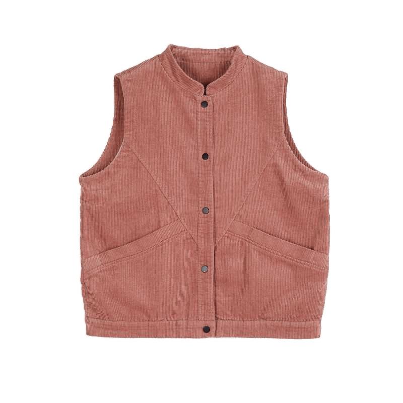 Retro Super Soft Corduroy Vest for Women In Spring and Autumn Literary and Casual Versatile Velvet Sleeveless Horse Clip Jacket