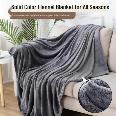 All-Season Multifunctional Flannel Fleece Blanket for Sofa and Air Conditioner Naps