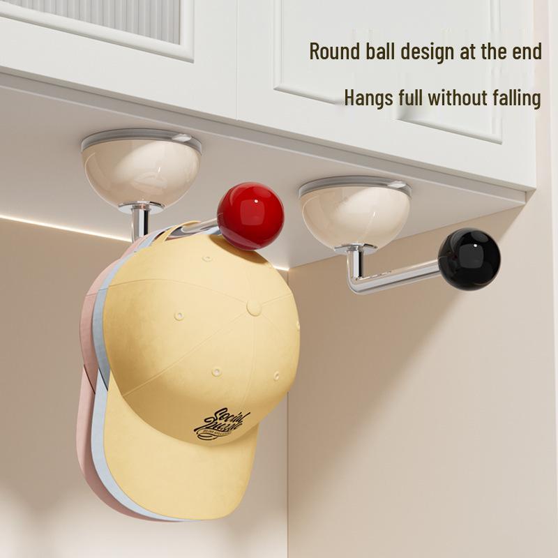 No-Drill Adhesive Suction Cup Hook for Door & Wall – Clothes, Hats & Accessories Rack