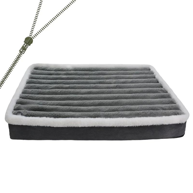

Square Dog Bed for Large Dog Waterproof Cat Bed Sleeping Cat Mat Non-slip House for Dog Winter Warm Cat Blanket M-50X40X5CM серый