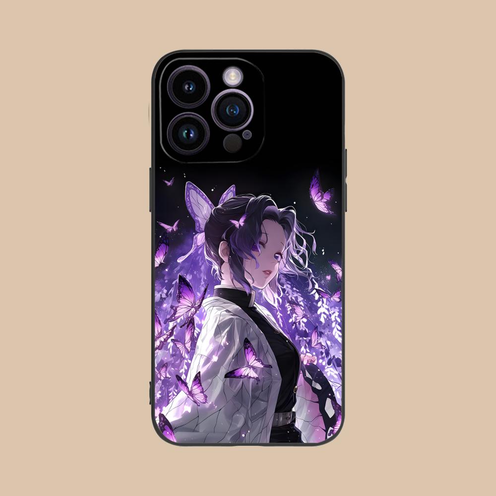 Demon Slayer Shinobu Kocho Phone Case for iPhone 16 15 14 13 12 11 X XR XS 8 7 Pro Max Plus Mini Colour Protective Pretty Cover