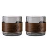 Insulated Borosilicate Glass Tea Cup with Walnut Wood Ring – Small, Multi-use for Home and Guests