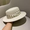 Autumn Winter 100% Wool Hat Bell Hat Women's French Elegant Retro Hepburn Autumn and Winter Celebrity Pearl Wool Felt Bucket Hat