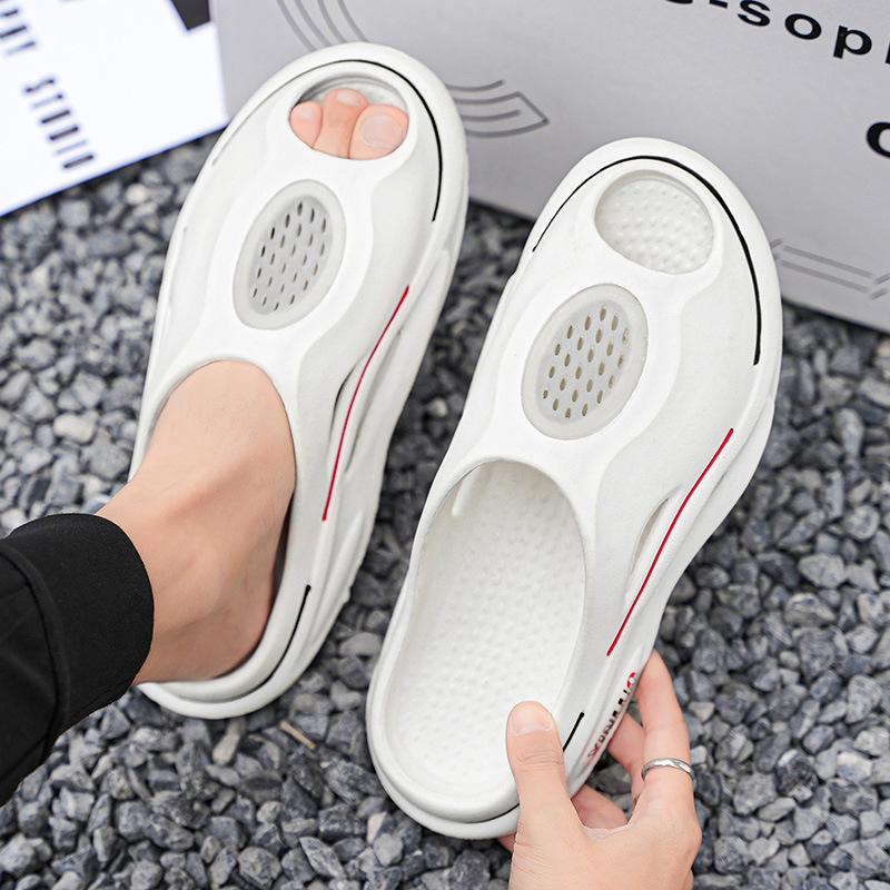 Fashion Shevalues Summer Male Flat Sandals Holes Garden Shoes Outdoor Beach Slides EVA Thick Sole Home Slippers Fashion Mens Clogs Shoes