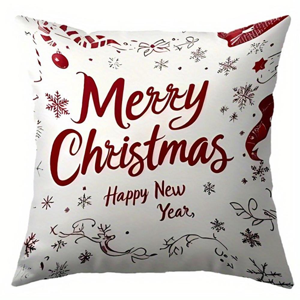 

Рождественские наволочки: Пусть идет снег, Счастливого Рождества, и другие праздничные дизайны! Диванная комнатная наволочка для подушки домашнее украшение подарок 16x16Inch