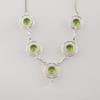 Peridot Ädelsten Silver Halsband 16-18" , 925 Sterling Silver Handgjorda Smycken, Partywear Halsband, Peridot Halsband Gåva Till Kvinnor RN-2-6