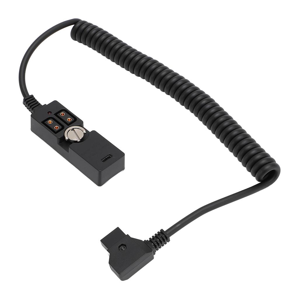 D Tap To 2 Port Power Cable Male To Female D Tap Splitter Power Cord with Type C LED Indicator