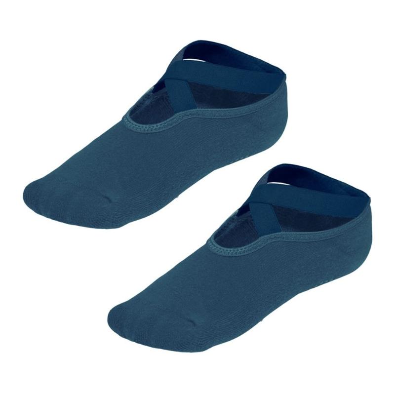 

Breathable Yogas Sock with Nonslip Fabric Grip Fitness Sock for Dance Fitness and Ankle Support During Workouts темно-синього кольору