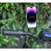 Fahrrad Handyhalterung Aluminiumlegierung Drehbar Vorne und Hinten Verstellbar Elektrofahrrad Handyhalterung Fahrradzubehör