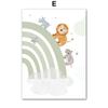 Rainbow Train Lion Giraffe Hot Balloon Nursery Wall Art Canvas Painting Posters And Prints Wall Pictures Baby Kids Room Decor