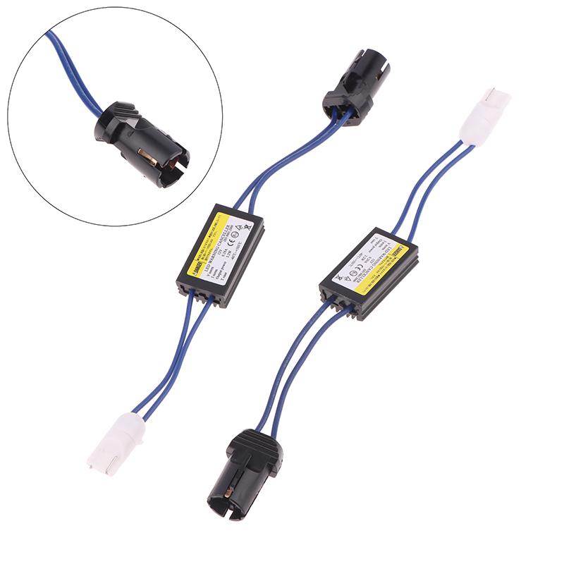 [G332]2Pcs T10 Canbus Decoder Cable Universal 12V LED Load Resistance Warning Eliminates Light Faults Decoders Plug And Play