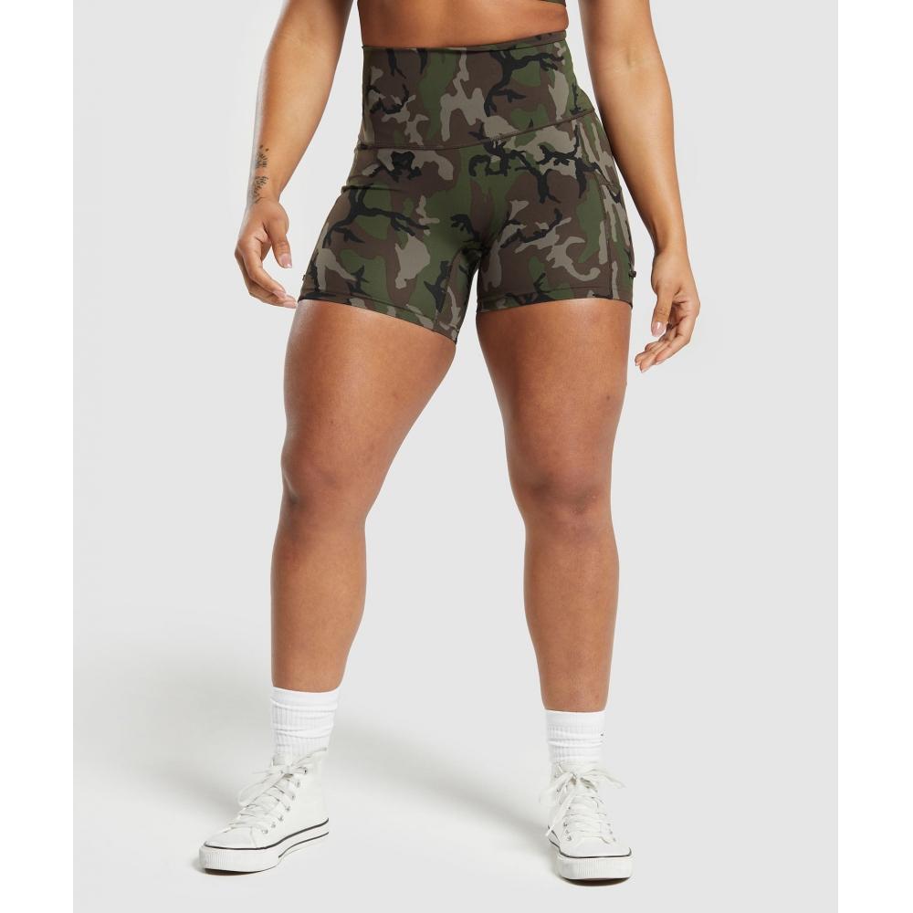 

Gymshark Legacy Printed Shorts Archive Brown B7a4r Nchj XXS