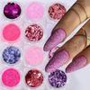 New fashion mixed color small heart sequins colorful love heart sequins small fresh magic color laser flash small red heart nail sequins