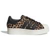adidas Womens Superstar Bold Low 'Cheetah' (women's sizes) Desert / Core Black / Gold Metallic Skateboard Shoes FZ5264