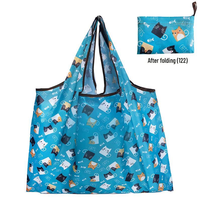 Foldable Tote Bag for Groceries - Large Capacity, Southeast Asian Print