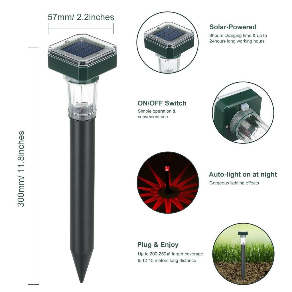 LED Solar Snake and Mouse Repeller