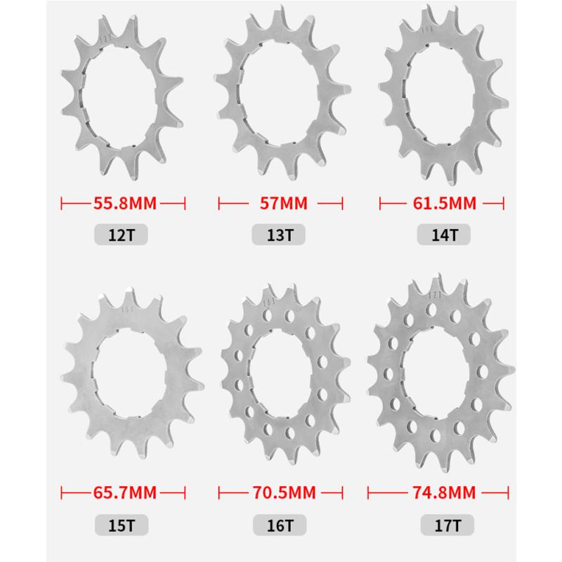 Edelstahl Freilauf Ritzel 12/13/14/15/16/17/18t Mountainbike Singlespeed Ritzelkranz Reparaturteil