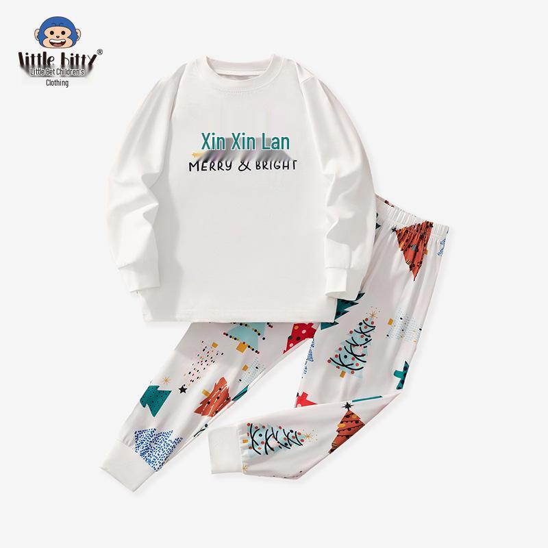 

Детский рождественский пижамный комплект осень/зима - Топ с длинным рукавом и брюки с мультяшным принтом Size 7Y (130cm)