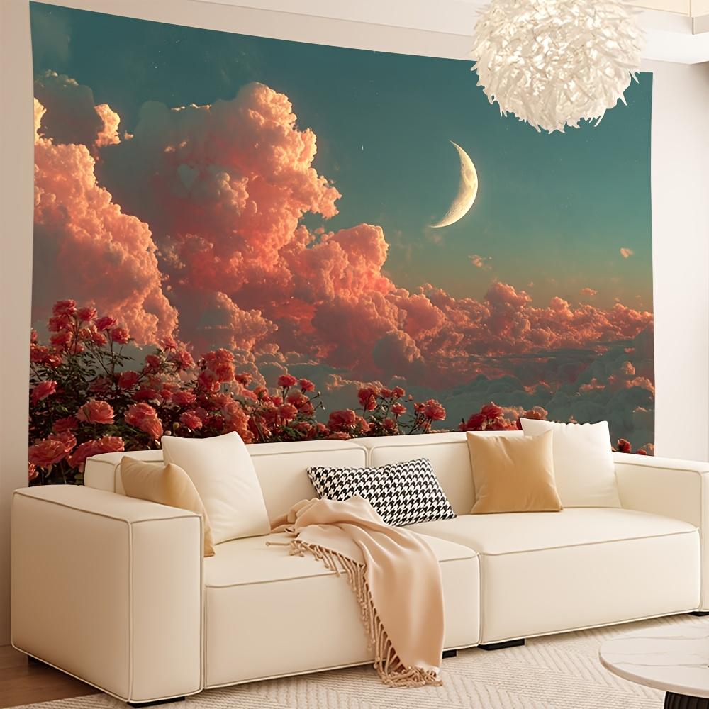 Artistic Theme of Sunset Clouds Digital printing polyester wall hanging tapestry decorative Living room bedrooms background gift