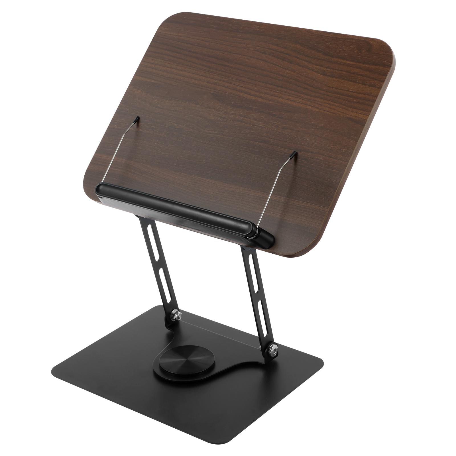 

НОВАЯ Складная Подставка для Чтения Подставка для Книг с Вращающимся на 360° Основанием Держатель для Кулинарной Книги Органайзер Книжная Подставка для Нотных Тетрадей Планшетов Ноутбуков чёрный