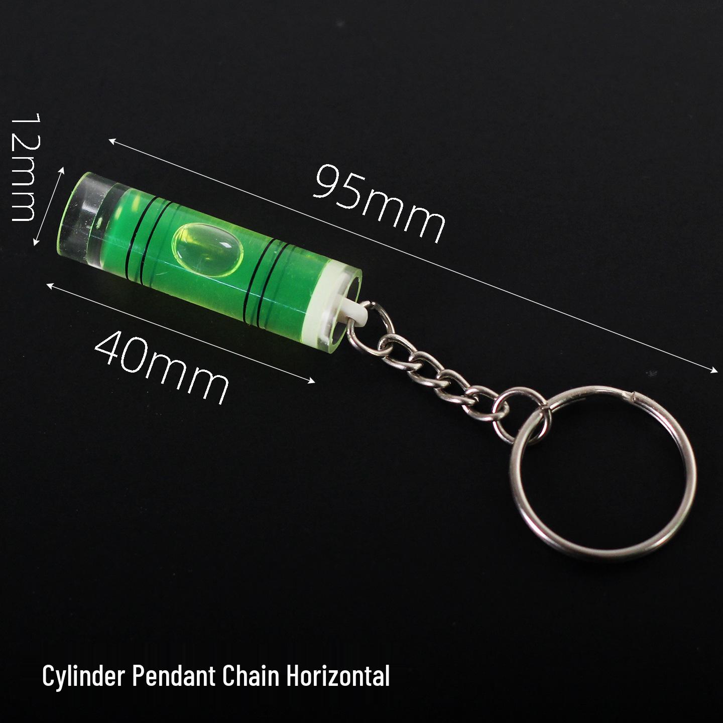 Портативный брелок-уровень с зеленым пузырьком и кольцом для подвешивания