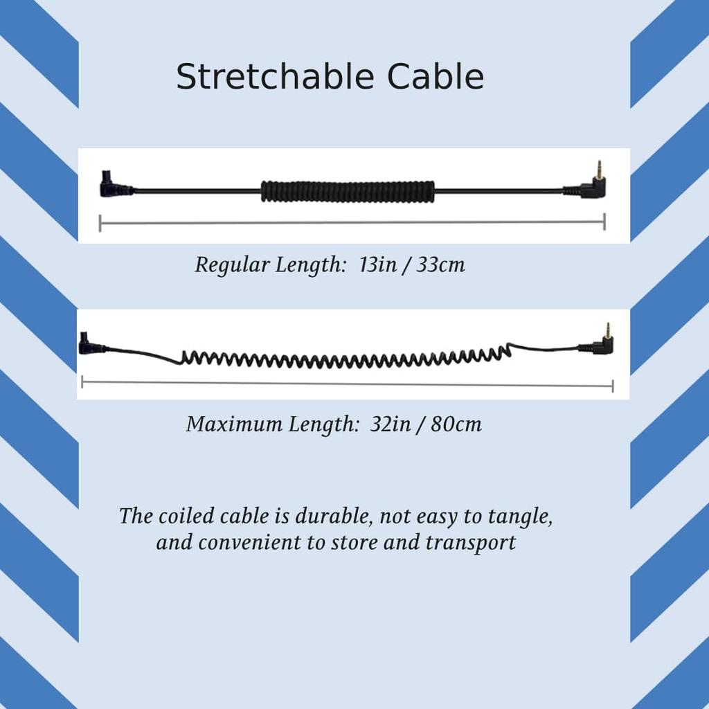 Remote Control Shutter Release Cable Cord for Canon EOS Compatible with Canon EOS 6D Mark 5D Mark IV III 7D Mark and 7D Black Cameras, R5, II, II,