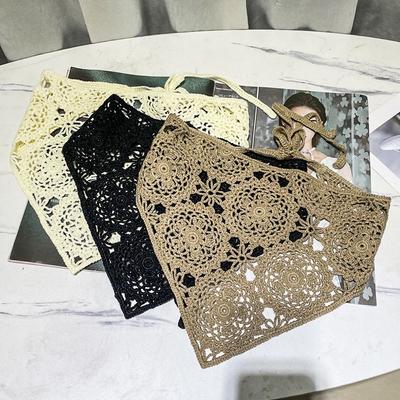 Elegante Haaraccessoires Gestrickte Spitze Kopfbedeckung Dreieckstuch Haartuch Stirnband