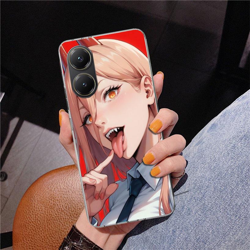 C-Chainsaw Mans Power Phone Case For Xiaomi Poco X7 X6 X5 Pro F7 Ultra Redmi 15C 15 13C 13 12C 12 10 10A 10C 9 9A 9C 9T Cover Po