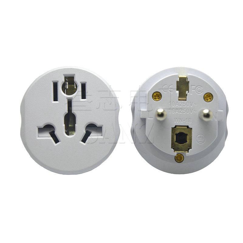 16A 250V 4000W European/German/Korean Standard Pure Copper Conversion Plug