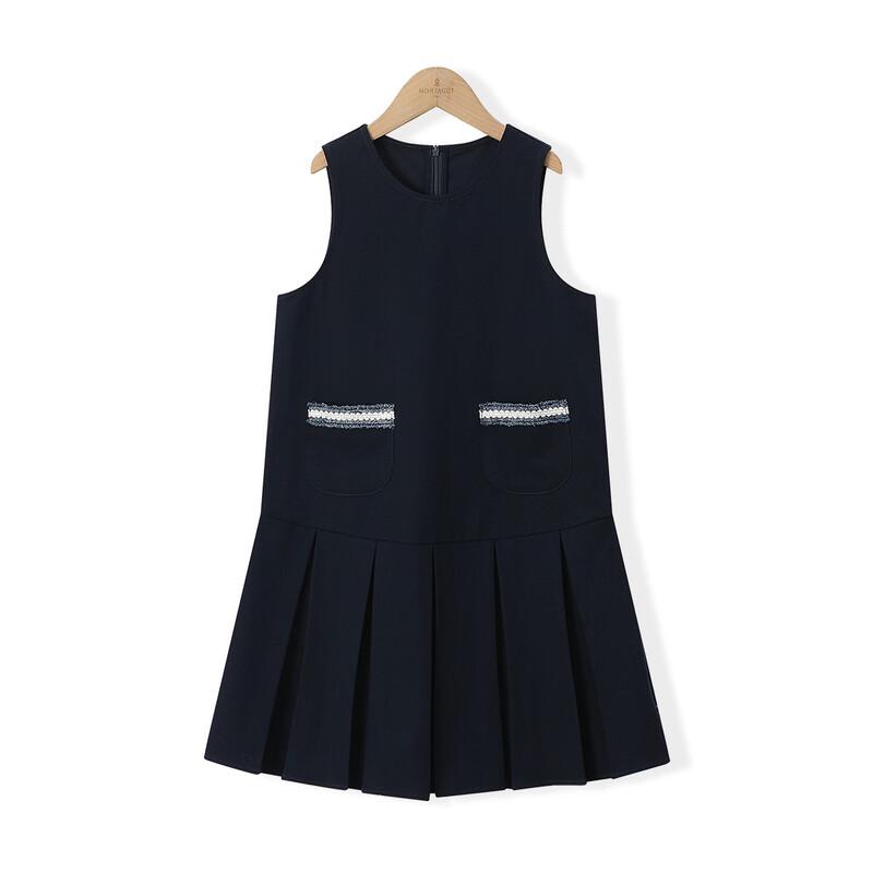 Girls  Little Fragrance Style Pleated Vest Dress 150