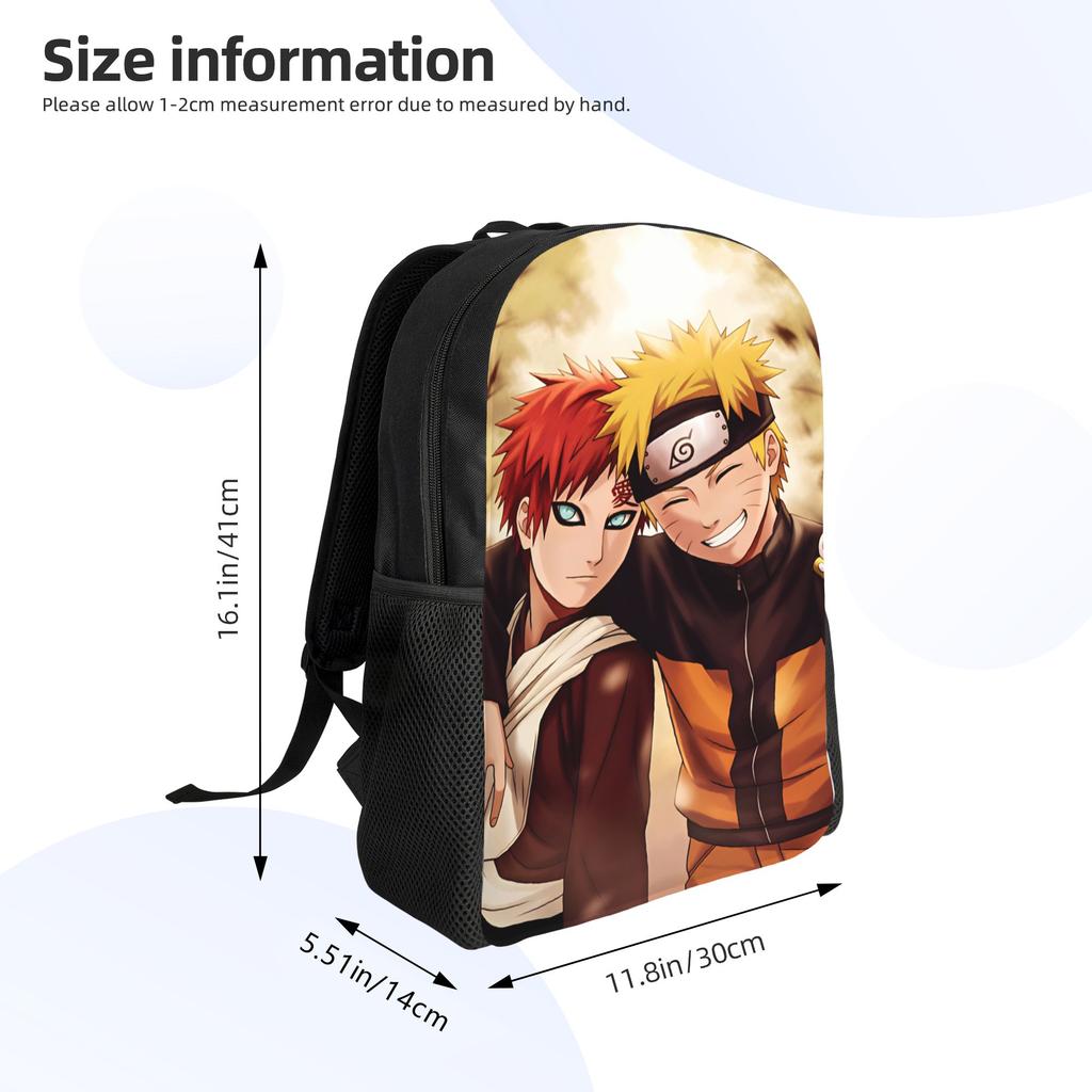 Uzumaki Gaara Kurama Shukaku Backpack Sport Backpacks Boy Design Print School Bags Leisure Rucksack