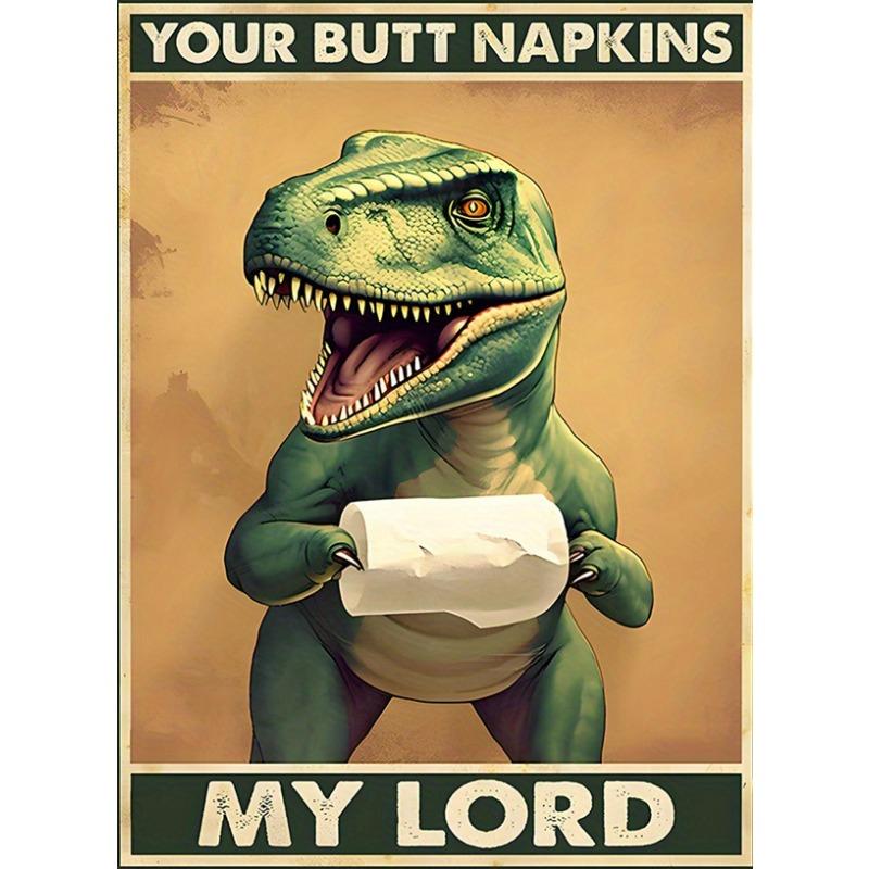 Funny T-Rex Bathroom Wall Decor Poster Perfect Dinosaur Canvas Prints for Bathroom Wall Art Home Decor Paintings