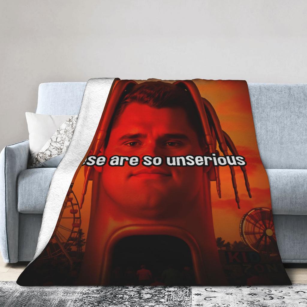 Charlie Kirk These Are So Unserious Flannel Blanket Adults Girls Cozy Throw Blanket Winter Living Room Bedspread Sofa Bed Cover