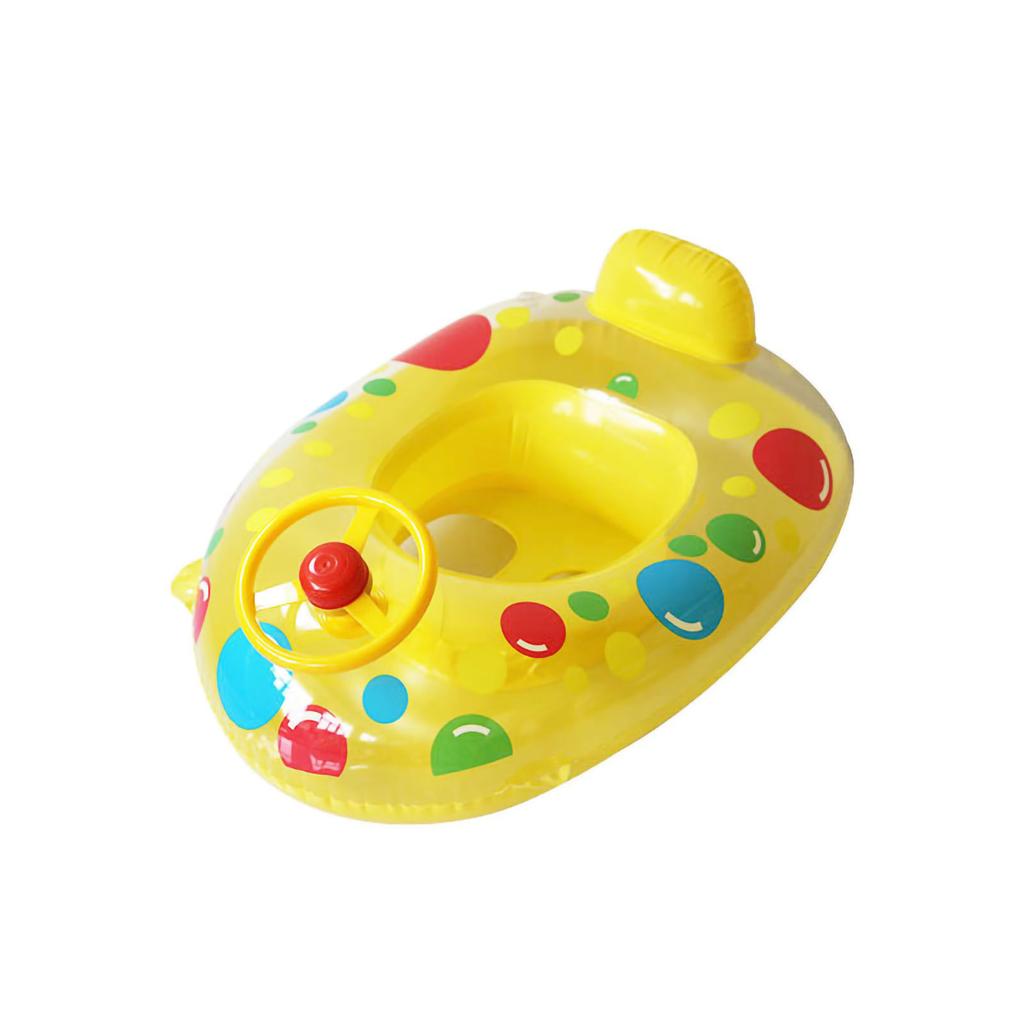 Baby Inflatable Swim Float Boat Children Summer PVC Cartoon Cute Pool Swimming Ring Boat for Holiday Boat Shape