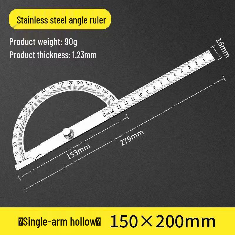 

360-Degree High-Precision Stainless Steel Protractor