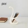 Study Room Desk Organizer 3D Printed Elegant Swan Storage Rack with Ventilation And Draining Base, Artistic Desktop Decoration Multi-Purpose