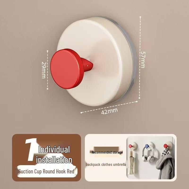 No-Drill Adhesive Bathroom Hook with Strong Suction for Wall or Door