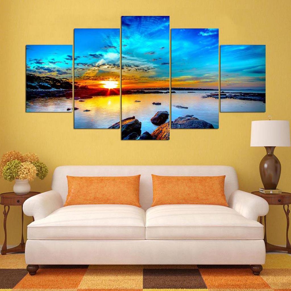 5 Panel Canvas Wall Art Painting Decor For Bedroom And Living Room