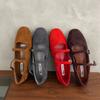 Fashion Bailamos 2025 Women Flat Shoes Fashion Round Toe Ladies Casual Dress Mary Jane Shoes Soft Flat Heel Outdoor Single Shoes