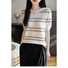 Summer New Round Neck Short-sleeved Sweater Hollow Pullover Fashion Jacquard Top
