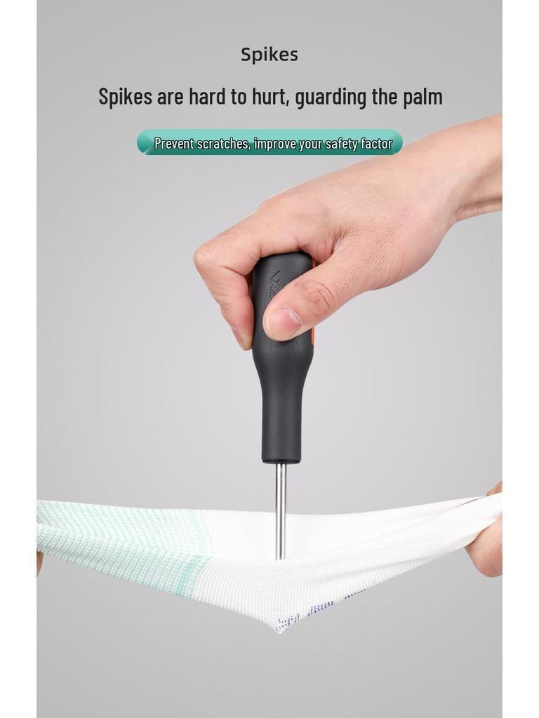 Breathable Nylon Work Gloves with PU Coated Non-Slip Fingers and Palms