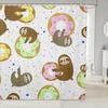 Burger Puppy Shower Curtain Lovely Dog In Hamburger Shower Curtains for Bathroom Fast Food Human Friend Waterproof Bath Curtains