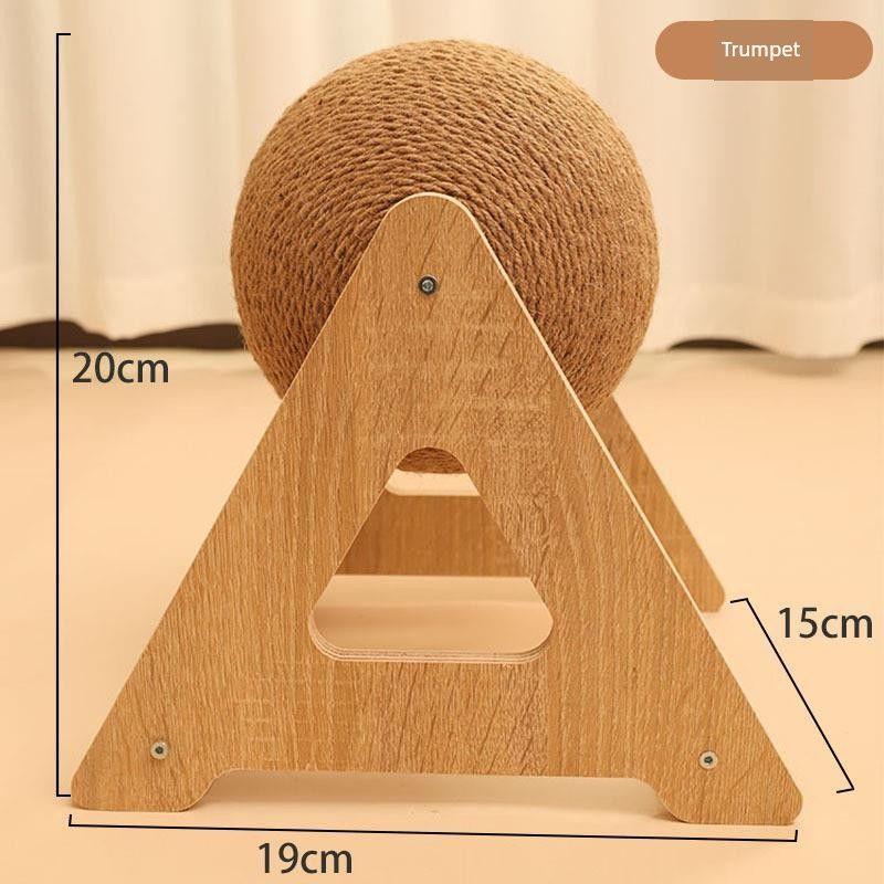 

Board Hemp Rope Ball Cat Toy Self-Hi Relieving Stuffy Cat Grinding Scratch Board Pet Supplies Scratch-Resistant Wear-Resistant Not Falling off Chips Small size, Triangle cat catch ball