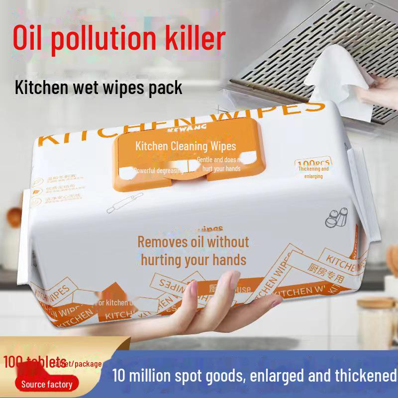 

Салфетки для обезжиривания кухни большого размера - одноразовые, бытовые влажные салфетки для чистки вытяжек