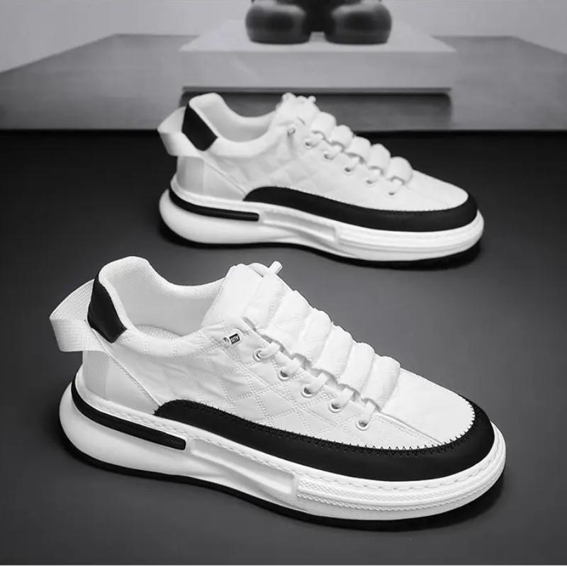 

Новая мужская трендовая обувь Повседневные кроссовки Кожаные Удобные Модные Скейтбордические туфли Студенческие Спортивные Беговые Мужские Лоферы Противоскользящие 44