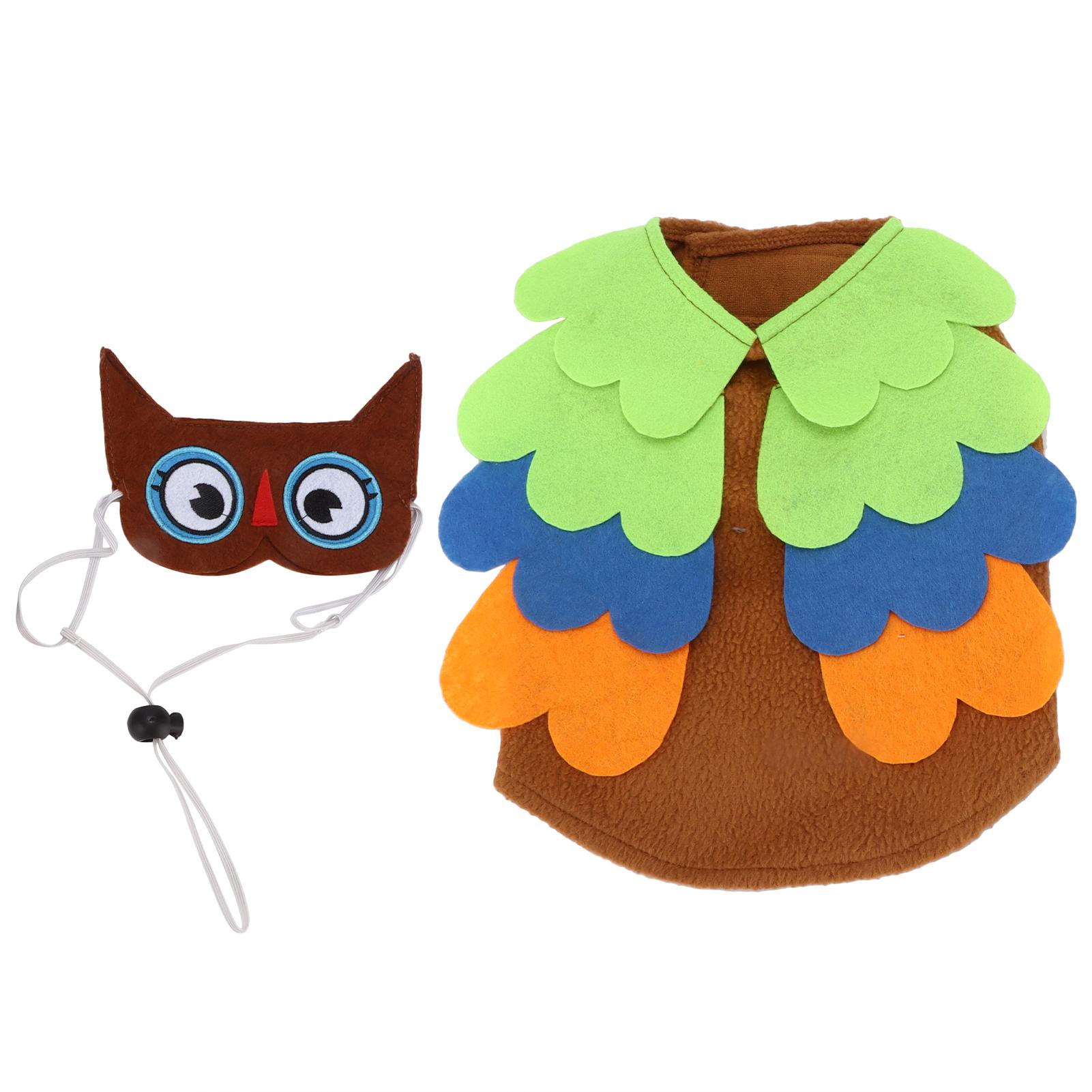 Owl Halloween Christmas Pet Clothes Dress Up Funny New Peculiar Comfortable Puppy Costume for Pet L